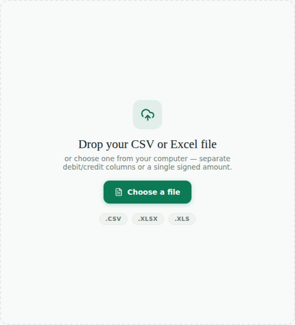 Importing a bank file