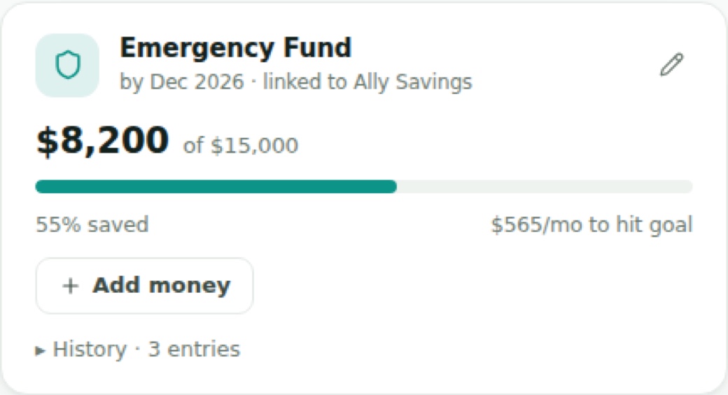 A savings goal